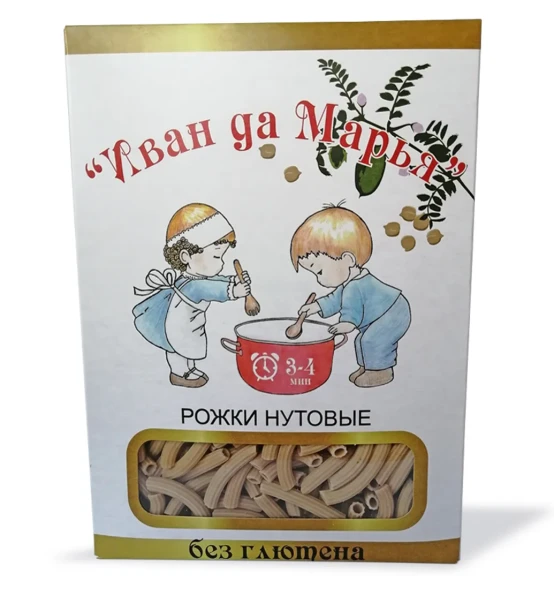 Макароны "Иван да Марья" рожки нутовые