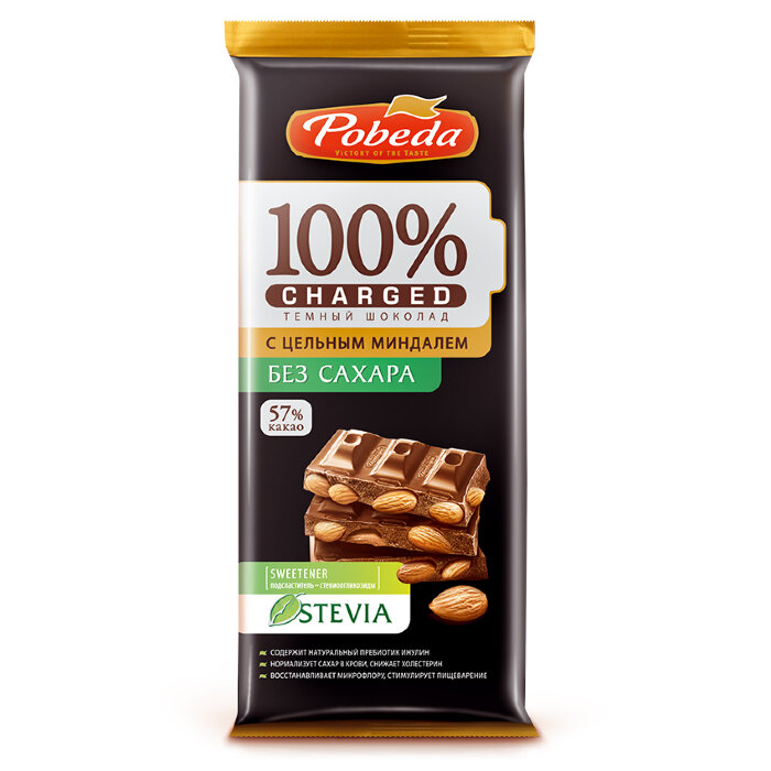 Шоколад темный "Миндаль" Победа вкуса Чаржед