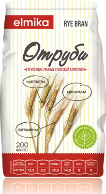Отруби Elmika хрустящие ржаные с морской капустой