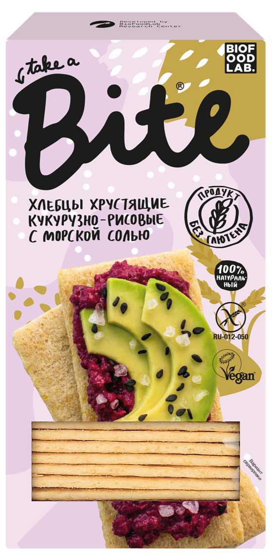 Хлебцы хрустящие "Кукурузно-Рисовые с морской солью" Байт Bite – Диабетика
