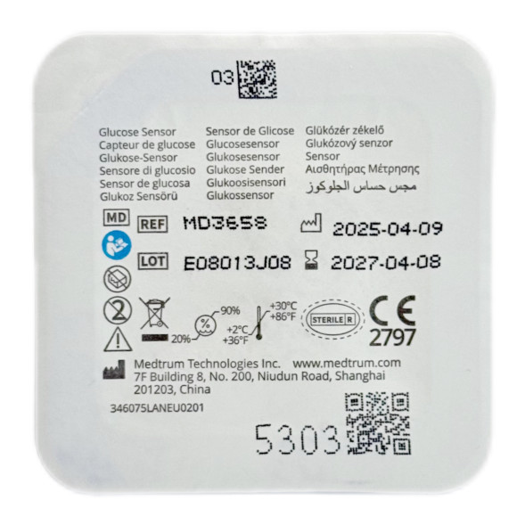 Сенсор мониторинга глюкозы MD3658 Medtrum Медтрум TouchCare Nano CGM