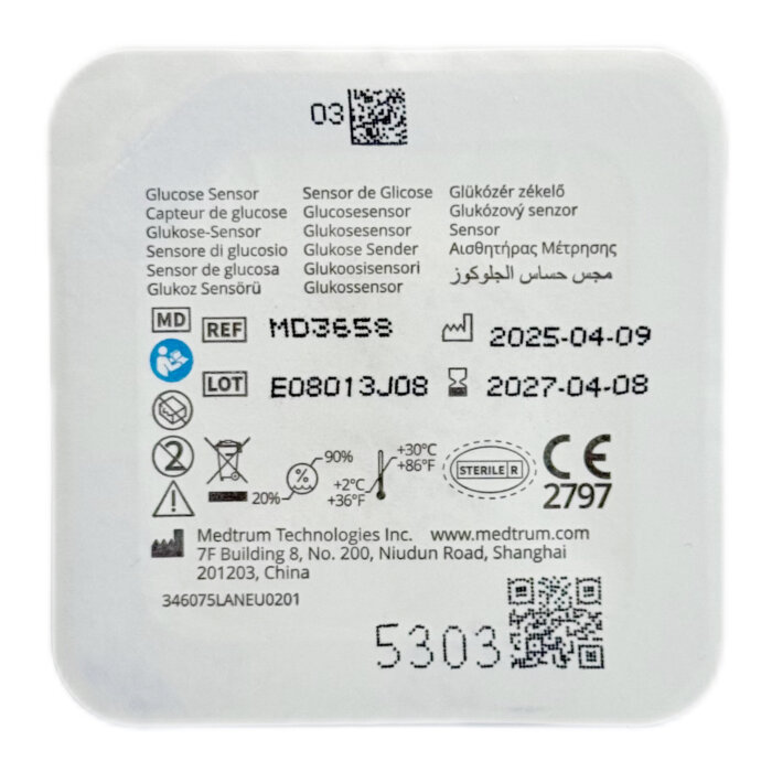 Сенсор мониторинга глюкозы MD3658 Medtrum Медтрум TouchCare Nano CGM