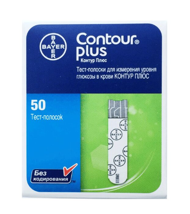 Тест-полоски Баер Контур Плюс/Bauer Contour Plus №50