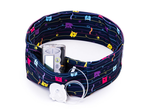 Пояс для ношения инсулиновой помпы Инсула с замочком Insula Lock - Котики