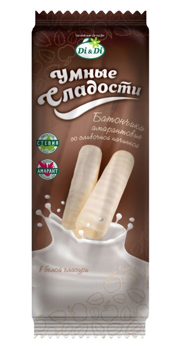 Батончики безглютеновые "Сливочные в белой глазури" Умные сладости/Di&Di