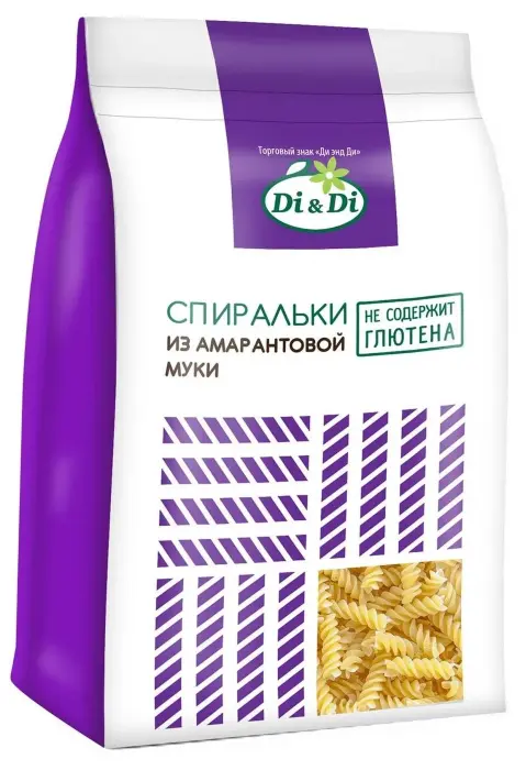 Макаронные изделия без глютена амарантовые "Спиральки" Ди энд Ди/Di&Di