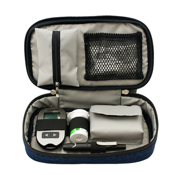 Сумка для глюкометра и диабет принадлежностей - Тревел/Travel - Джинс