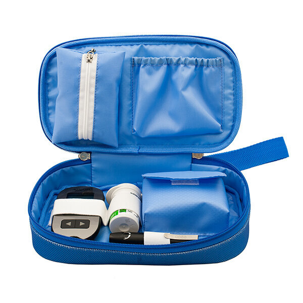 Сумка для глюкометра и диабет принадлежностей - Тревел/Travel - Голубой