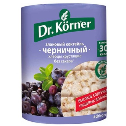 Хлебцы сладкие "Черничный злаковый коктейль" Доктор Корнер/Dr.Korner