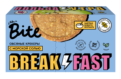 Крекеры овсяные Bite с морской солью