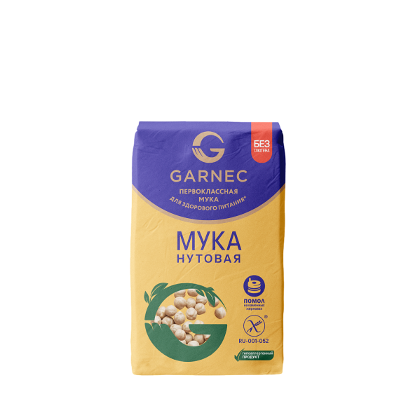 Мука нутовая без глютена Гарнец