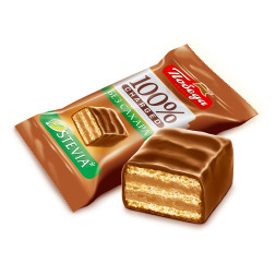 Конфеты вафельные в молочном шоколаде "Чаржед" 150 гр Победа вкуса