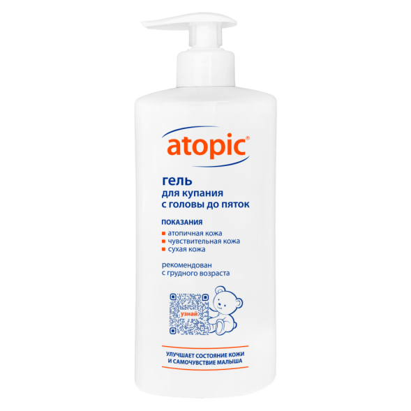 Гель для купания Atopic с головы до пяток, 400 мл