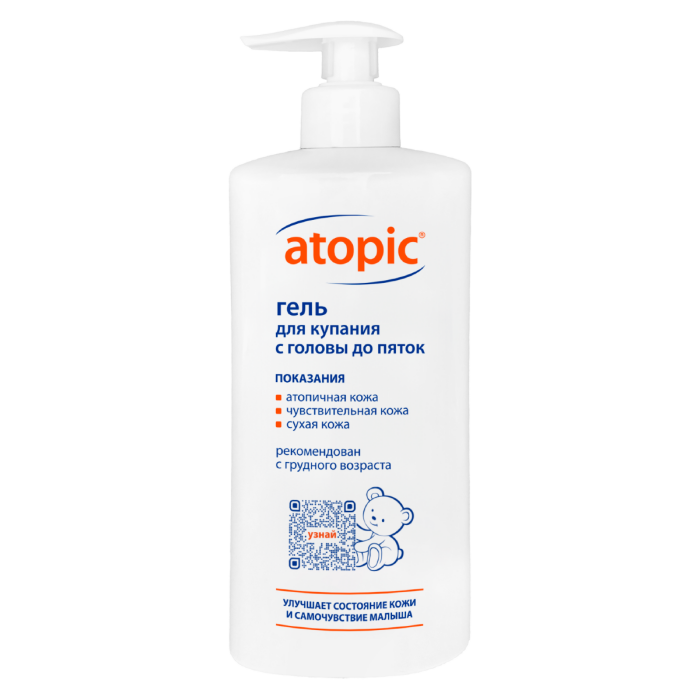 Гель для купания Atopic с головы до пяток, 400 мл