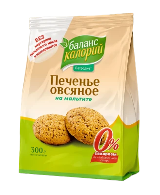 Печенье овсяное "Баланс калорий" Петродиет на мальтите