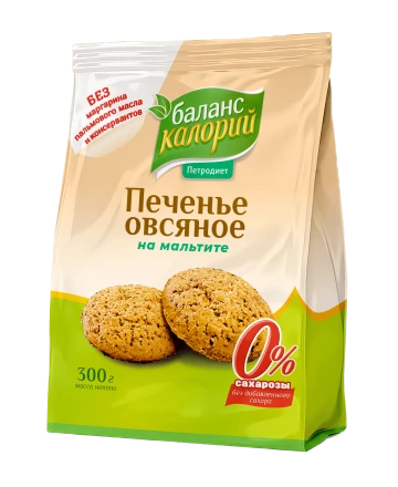 Печенье овсяное "Баланс калорий" Петродиет на мальтите