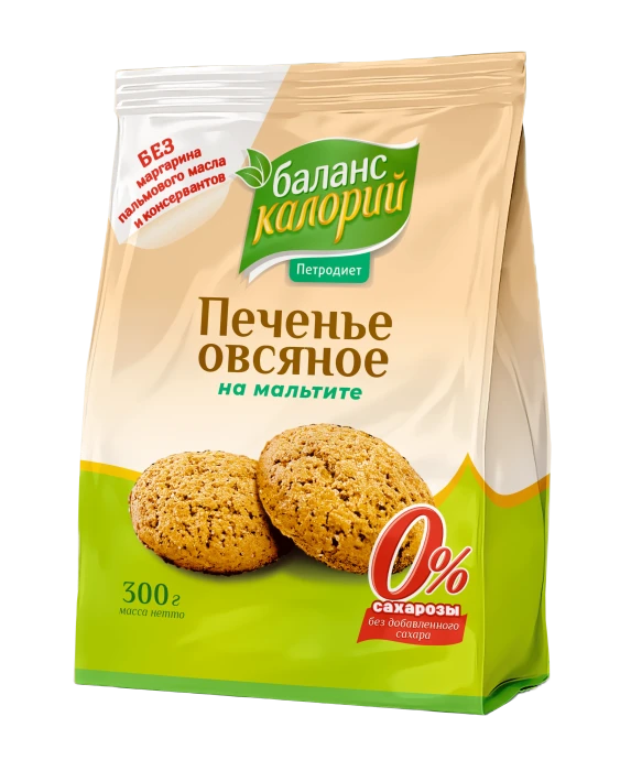 Печенье овсяное "Баланс калорий" Петродиет на мальтите
