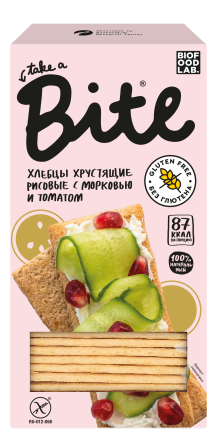 Хлебцы хрустящие "Рисовые с морковью и томатом" Байт Bite 
