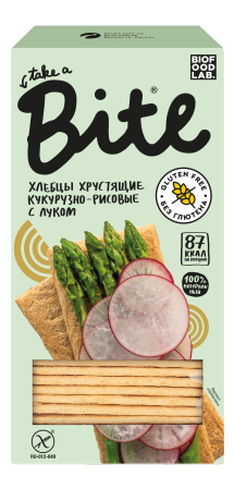 Хлебцы хрустящие "Кукурузно-Рисовые с луком" Байт Bite