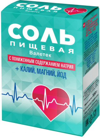 Соль пищевая "Валетек" с пониженным содержанием натрия