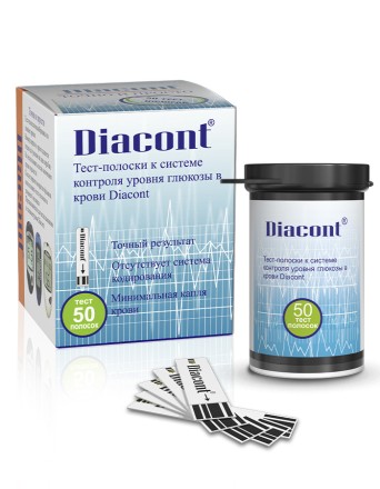 Тест-полоски Диаконт Коннект Diacont Connect №50