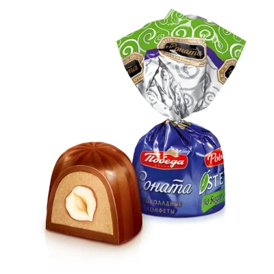 Конфеты шоколадные "Соната" с лесным орехом Победа вкуса без добавления сахара, 05 кг 0120