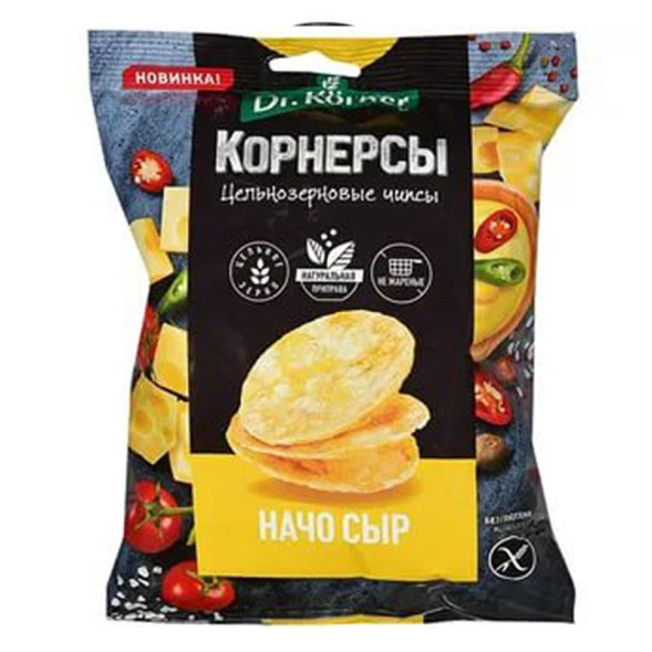 Чипсы кукурузно-рисовые "Сыр Начо" Доктор Корнер/Dr.Korner