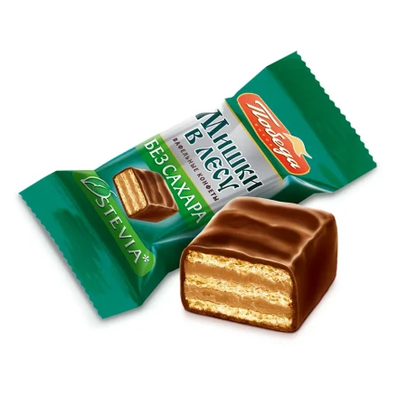 Конфеты вафельные "Мишки в лесу" Победа вкуса без сахара, 150 гр 80133