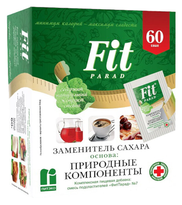 Заменитель сахара "Природные компоненты" ФитПарад / FitParad № 7