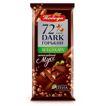 Шоколад горький пористый "Шоколадный мусс" без сахара Победа вкуса 36% какао 1276