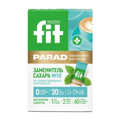 Заменитель сахара "Стевия" FitParad № 10, 60 штук