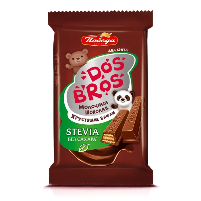 Шоколад молочный "Dos Bros" Победа с хрустящей вафлей 1559