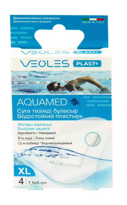 Пластырь водостойкий невидимый Веолес Veoles 4 штуки 7,5х5 см
