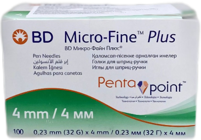 Иглы для шприц-ручки BD Micro-Fine Plus Penta Point  4 мм 32G №100 1
