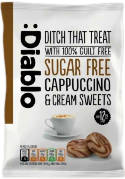 Леденцы без сахара "Diablo" со вкусом капучино со сливками